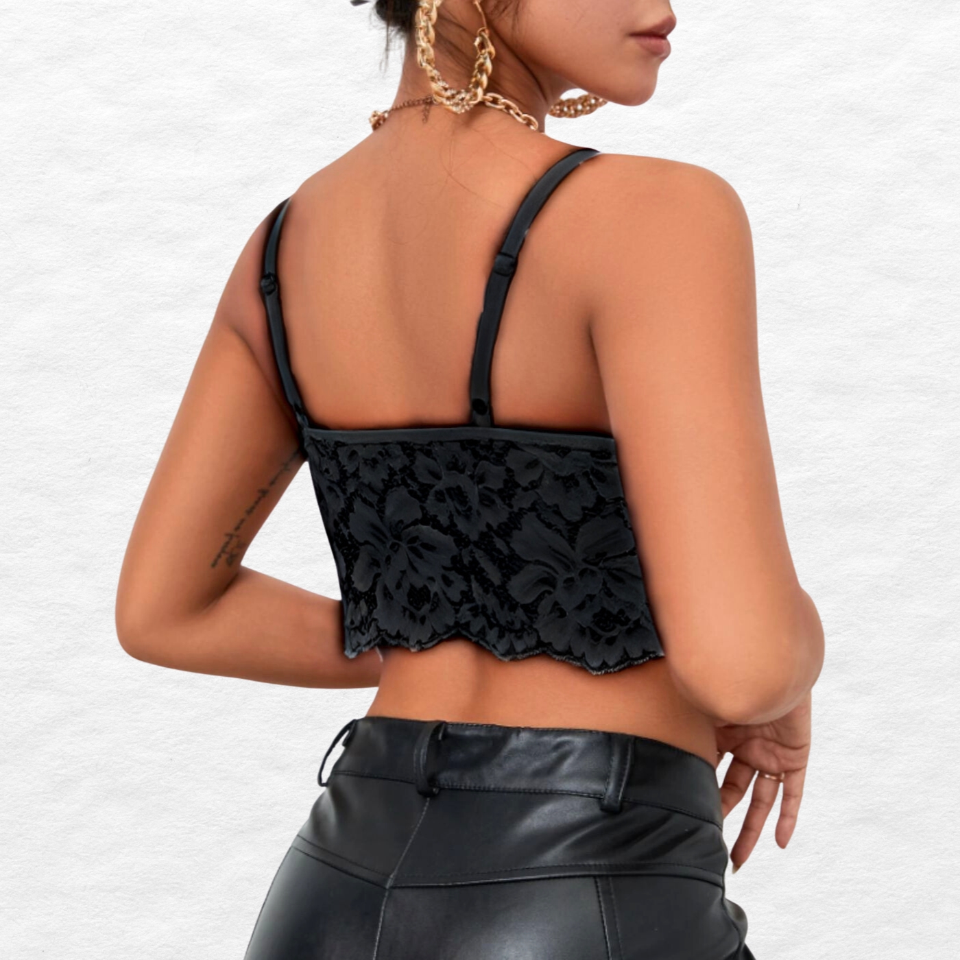 TOP TIRANTES MUJER CORSE T SUJETADOR SEXY ENCAJE MODA 9004 - 2