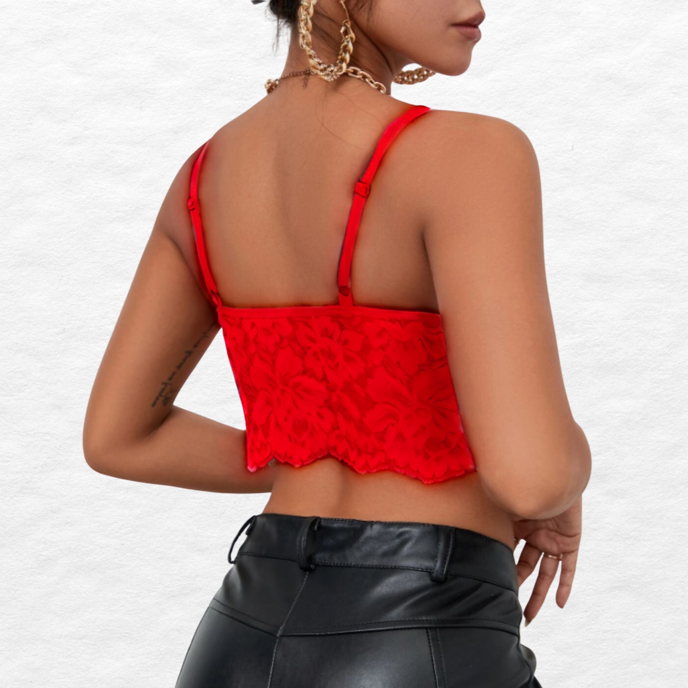 TOP TIRANTES MUJER CORSE T SUJETADOR SEXY ENCAJE MODA 9004 - 2