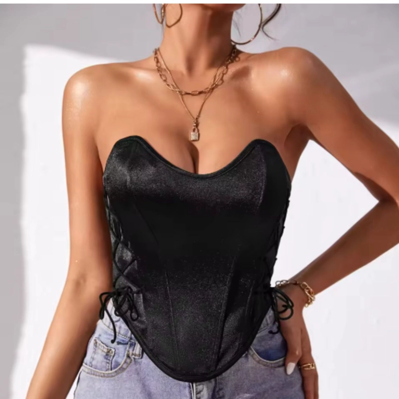 TOP STRAPLESS MUJER CORSE T SUJETADOR SATIN MODA 9005 - 1