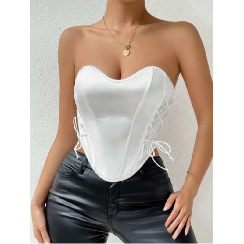 TOP STRAPLESS MUJER CORSE T SUJETADOR SATIN MODA 9005 - 1