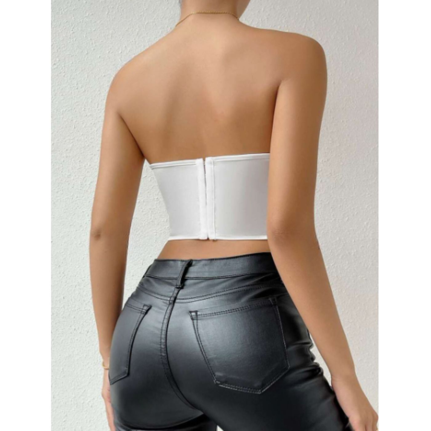 TOP STRAPLESS MUJER CORSE T SUJETADOR SATIN MODA 9005 - 4