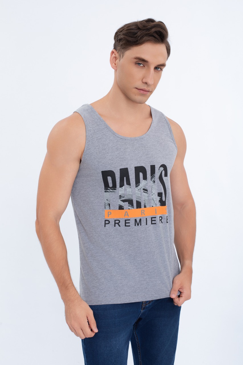 POLERA MUSCULOSA HOMBRE SIN MANGAS PARIS COLORES 7604 - 2