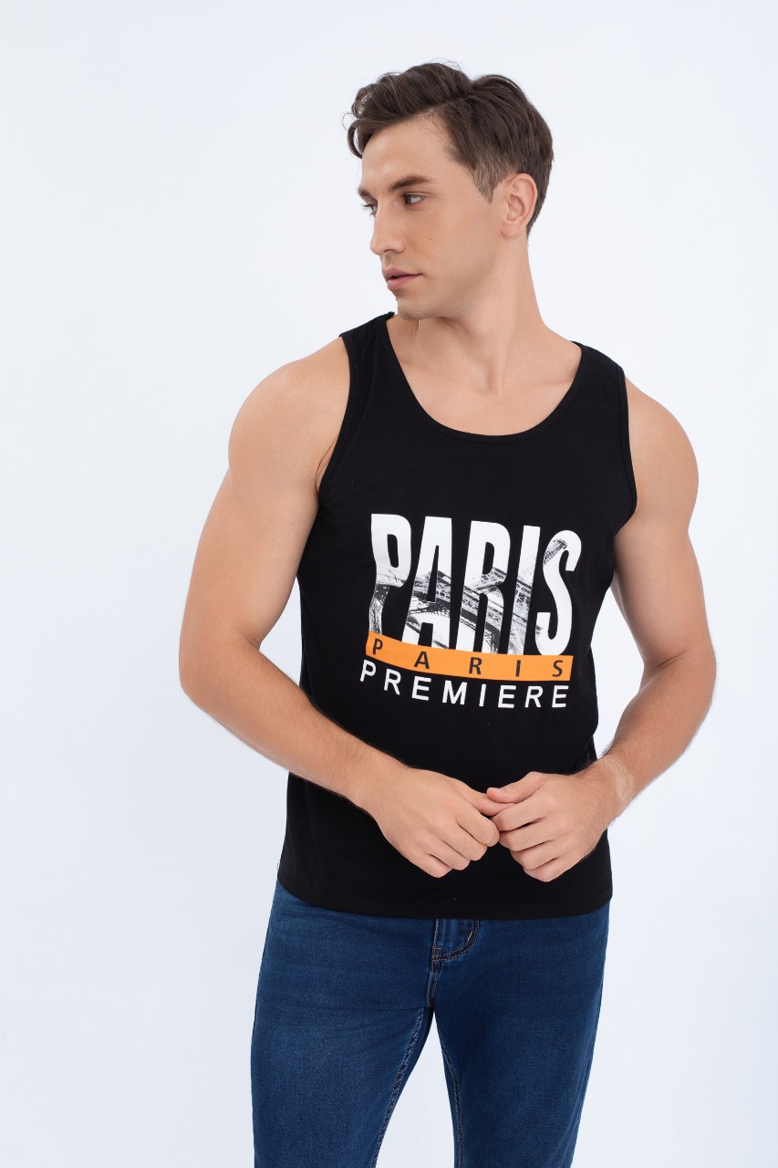 POLERA MUSCULOSA HOMBRE SIN MANGAS PARIS COLORES 7604 - 3