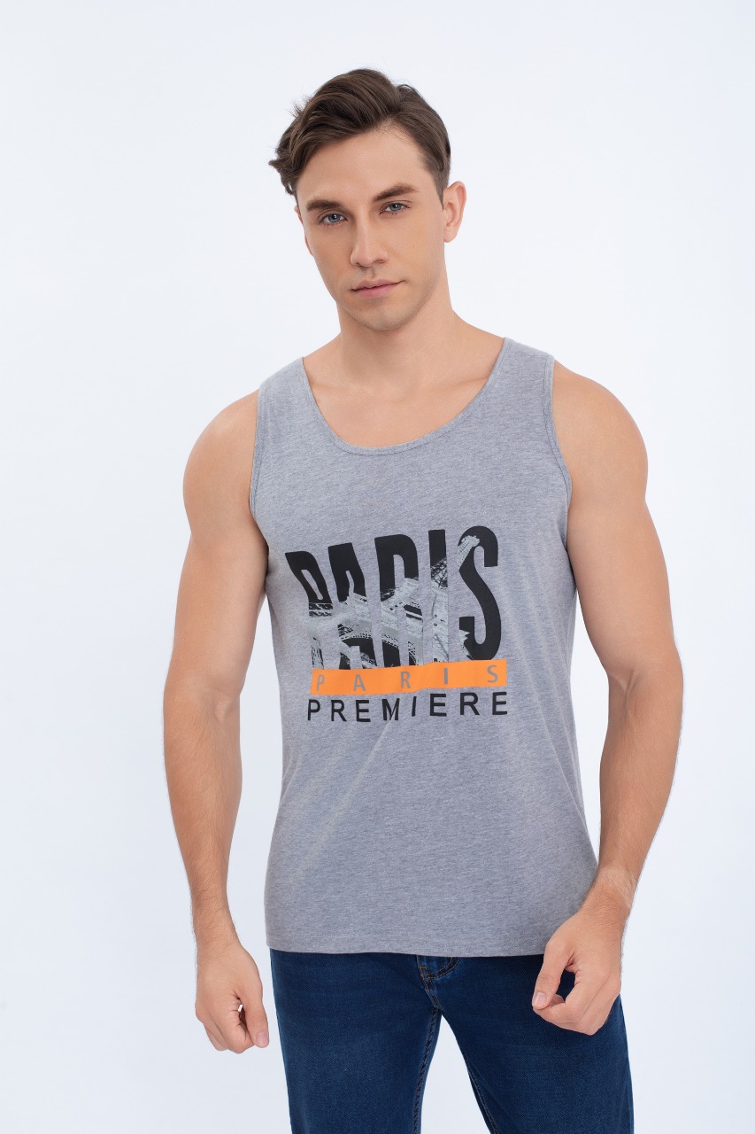 POLERA MUSCULOSA HOMBRE SIN MANGAS PARIS COLORES 7604 - 3