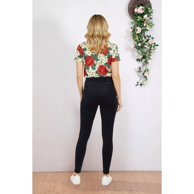 PANTALON CALZA MUJER INVIERNO FORRO PIEL BOLSILLOS CIERRE 626 - 3
