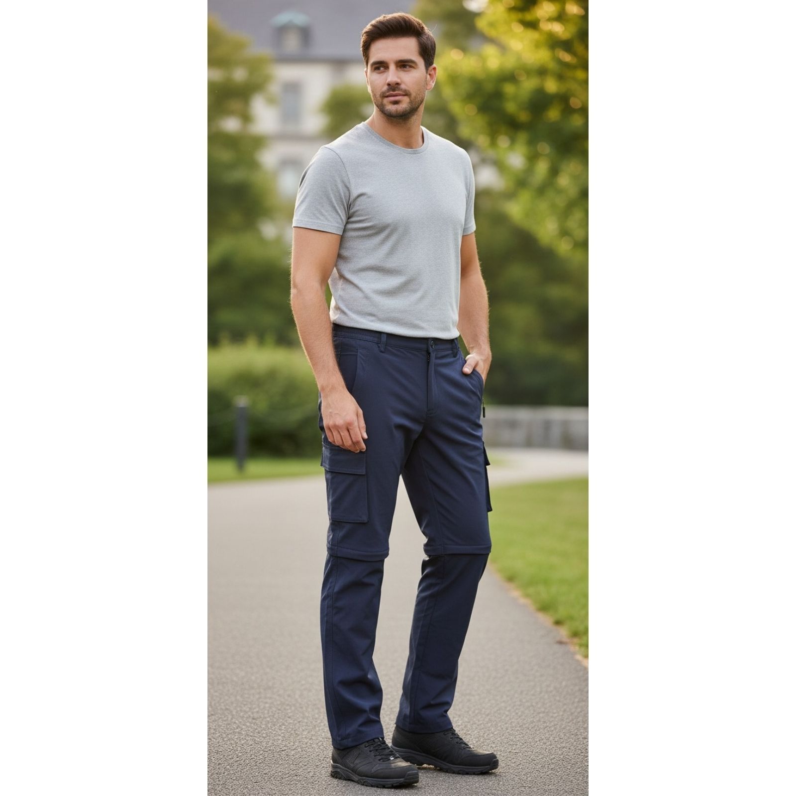 PANTALON SOFTSHELL HOMBRE VERANO BOLSILLOS CARGO 801 - 1