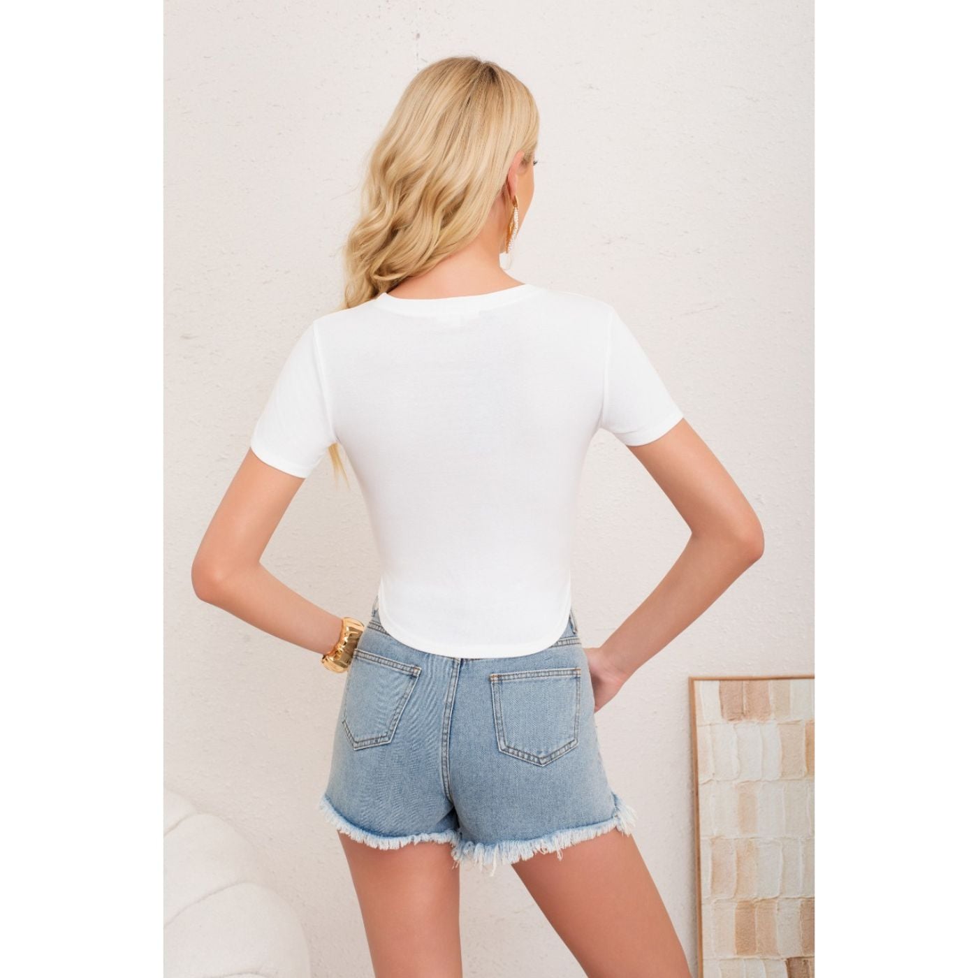 POLERA MUJER ALGODON MANGA CORTA DISEÑO APLICACIONES 2016 - 4