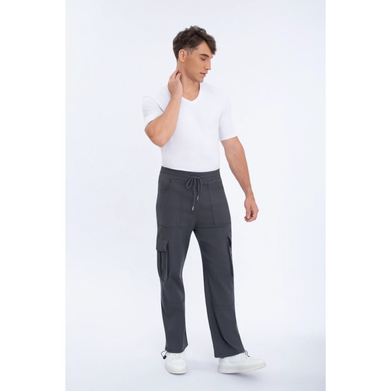 PANTALON HOMBRE ELASTICADO RECTO PUÑO AJUSTABLE CARGO 5001 - 1
