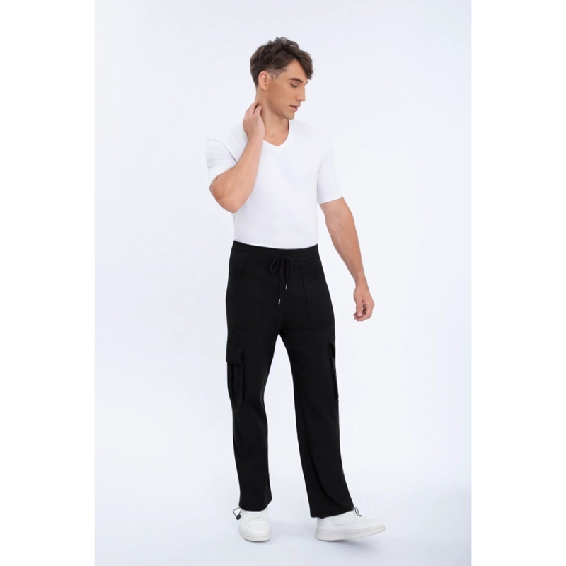 PANTALON HOMBRE ELASTICADO RECTO PUÑO AJUSTABLE CARGO 5001 - 1