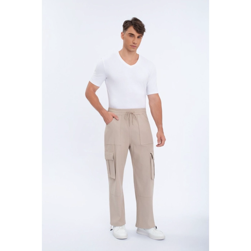 PANTALON HOMBRE ELASTICADO RECTO PUÑO AJUSTABLE CARGO 5001 - 2