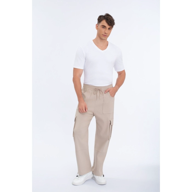 PANTALON HOMBRE ELASTICADO RECTO PUÑO AJUSTABLE CARGO 5001 - 3