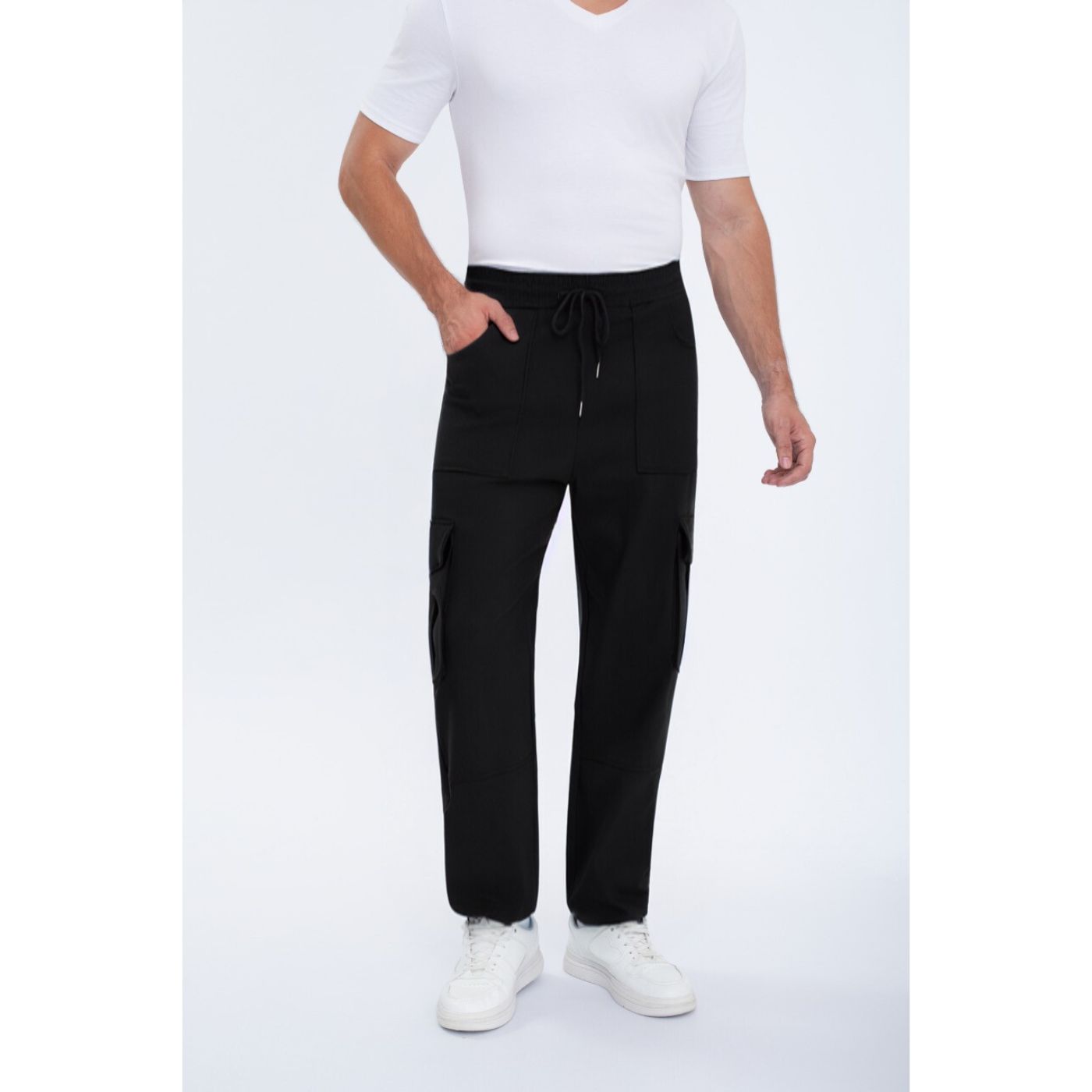PANTALON HOMBRE ELASTICADO RECTO PUÑO AJUSTABLE CARGO 5001 - 3