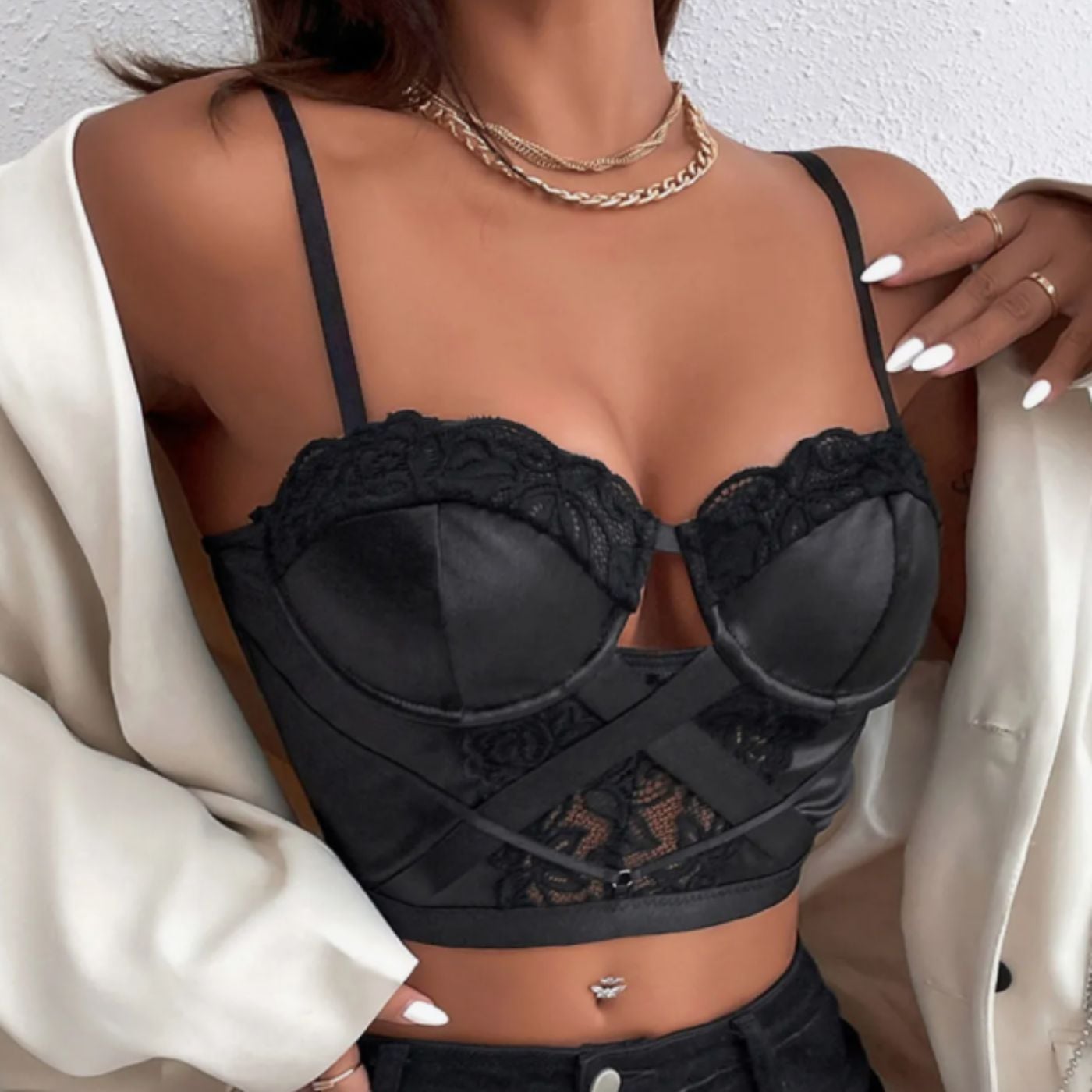 TOP TIRANTES MUJER CORSE T SUJETADOR SEXY MODA 9007 - 1