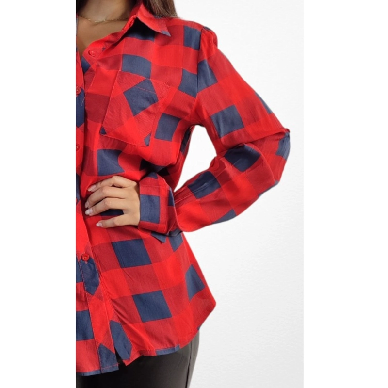 BLUSA MUJER MANGA LARGA CUADRILLE  LEÑADORA COLORES 5060 - 3