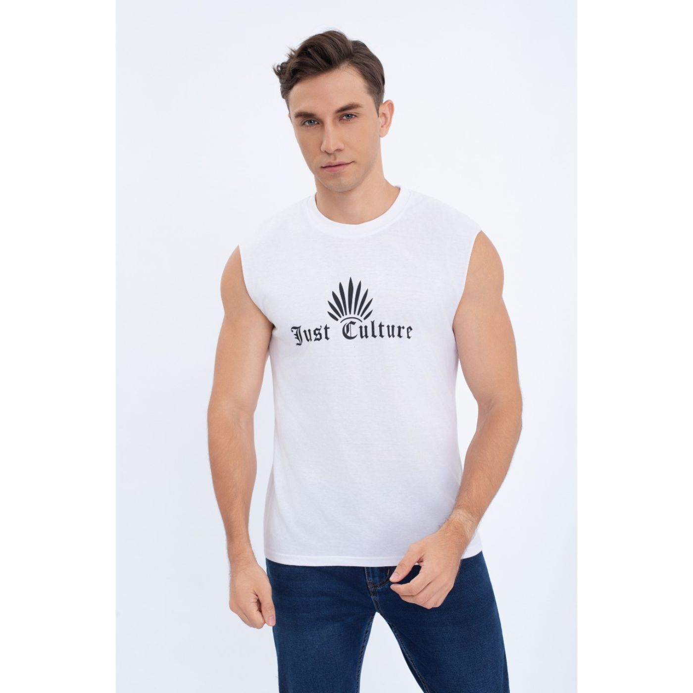 POLERA MUSCULOSA HOMBRE SIN MANGAS DISEÑO COLORES 7603 - 1