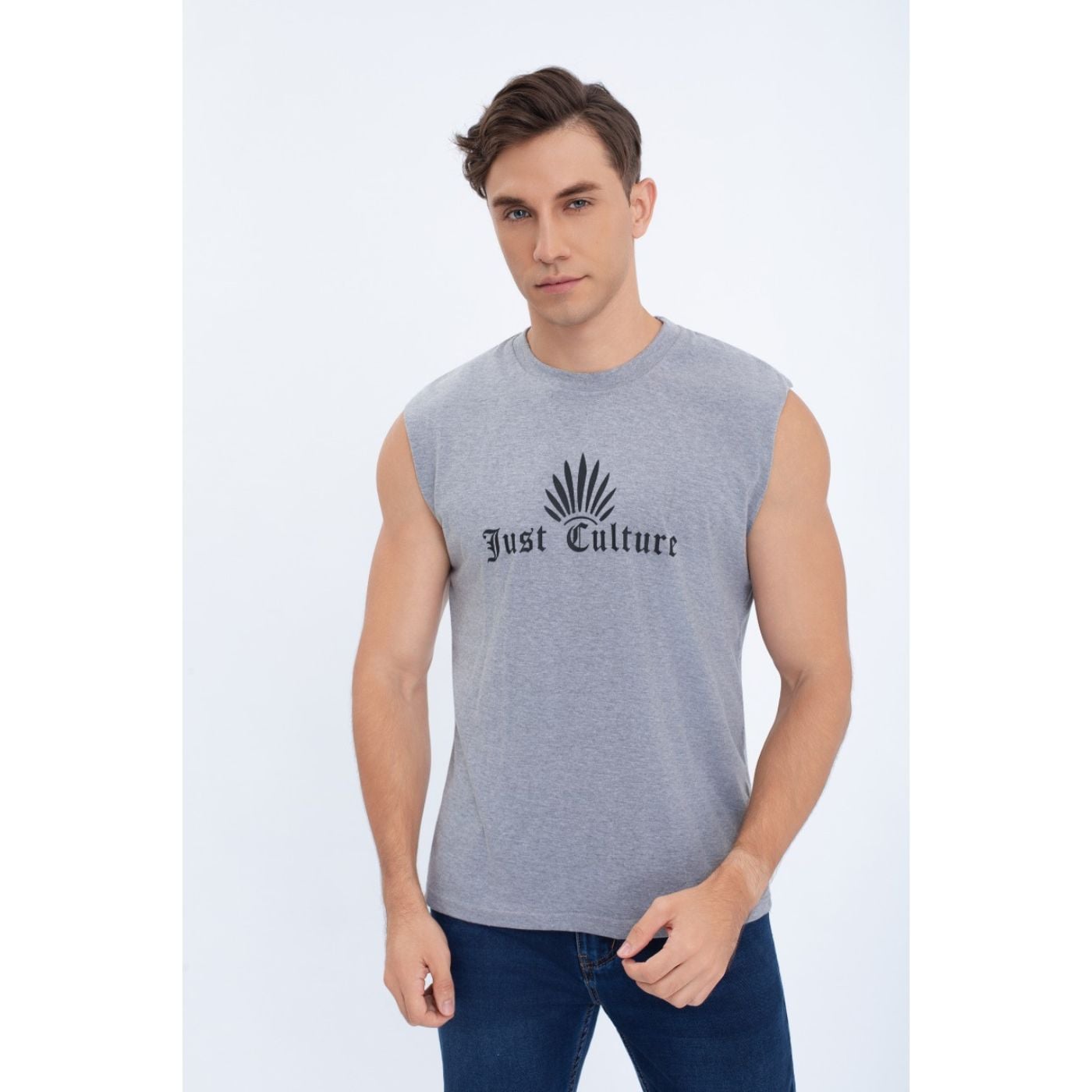 POLERA MUSCULOSA HOMBRE SIN MANGAS DISEÑO COLORES 7603 - 2