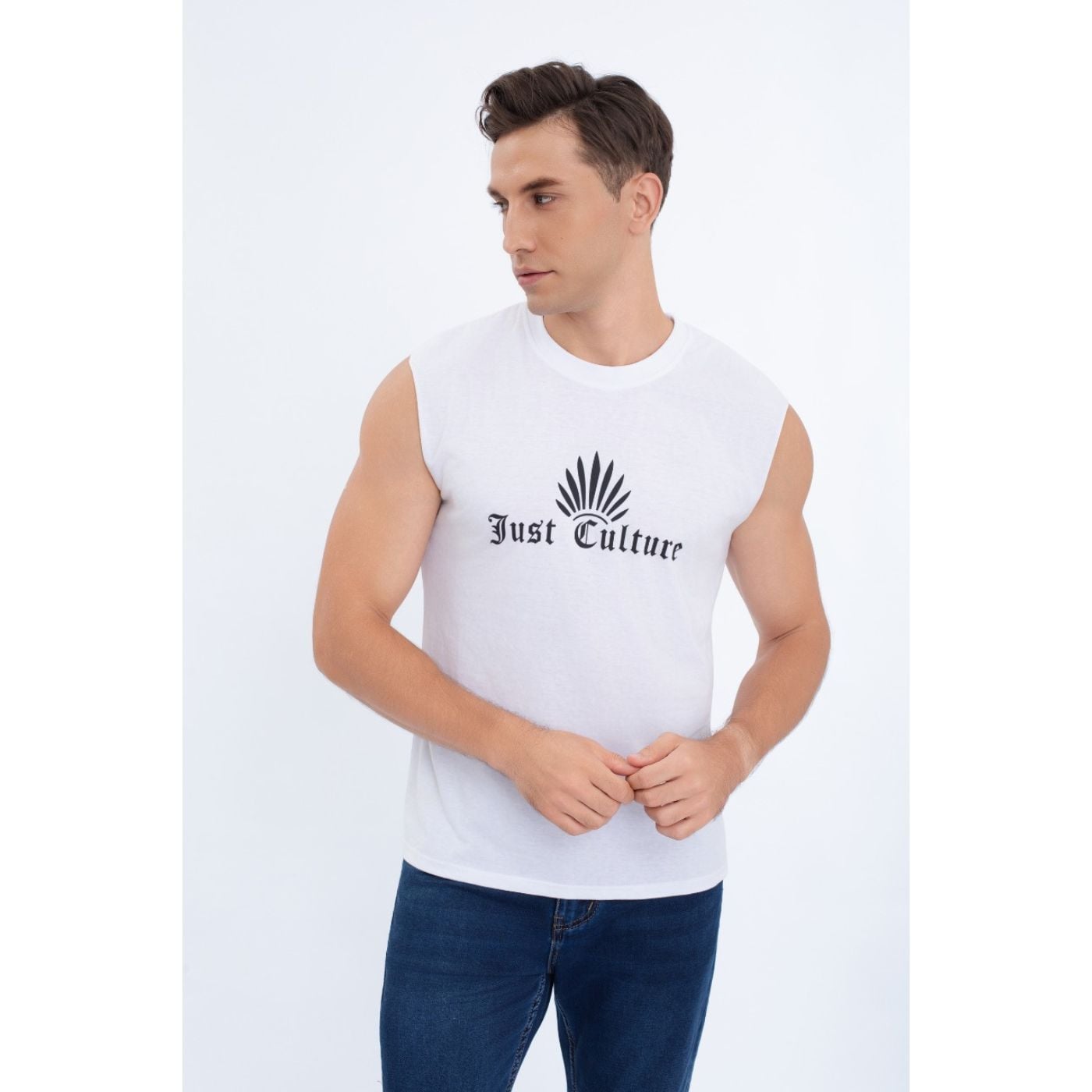 POLERA MUSCULOSA HOMBRE SIN MANGAS DISEÑO COLORES 7603 - 3