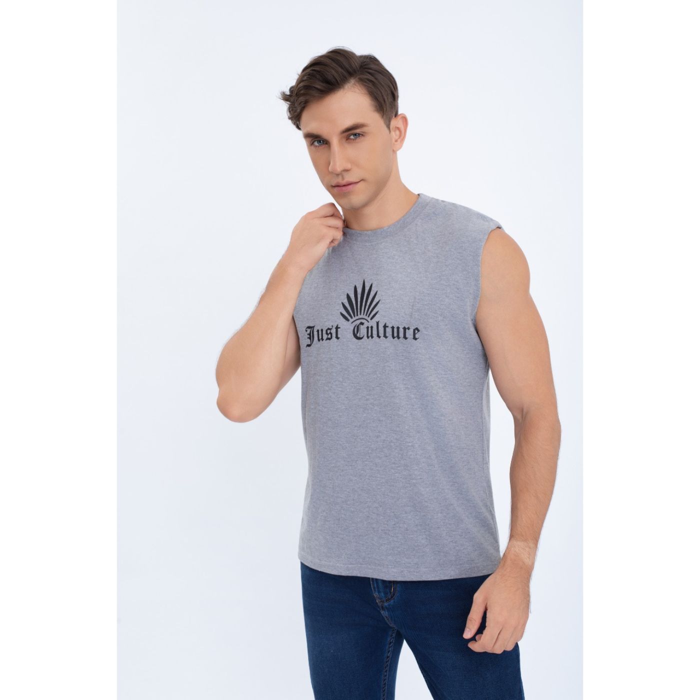 POLERA MUSCULOSA HOMBRE SIN MANGAS DISEÑO COLORES 7603 - 3