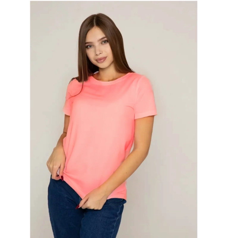 POLERA MANGA CORTA ALGODON MUJER LISA BASIC - 2
