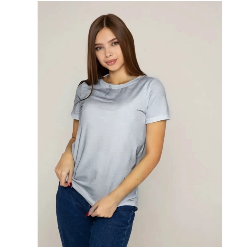 POLERA MANGA CORTA ALGODON MUJER LISA BASIC - 2