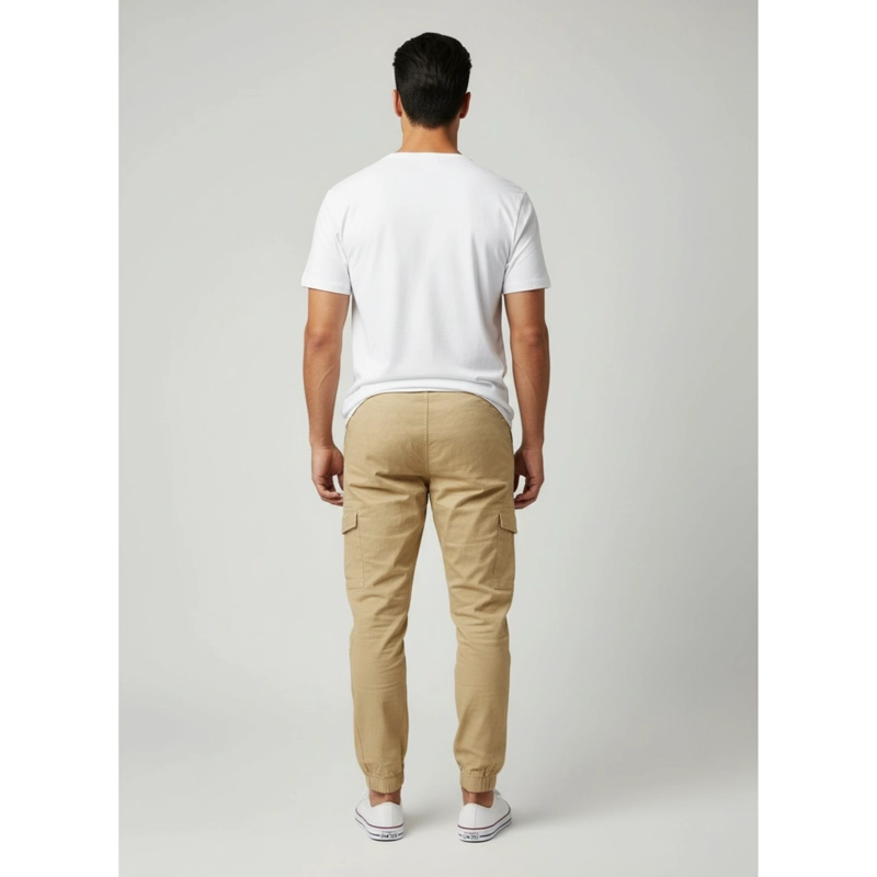 Pantalon Hombre Juvenil Ajustable Elasticado Con Puño Bolsillos Cargo A501 - 3