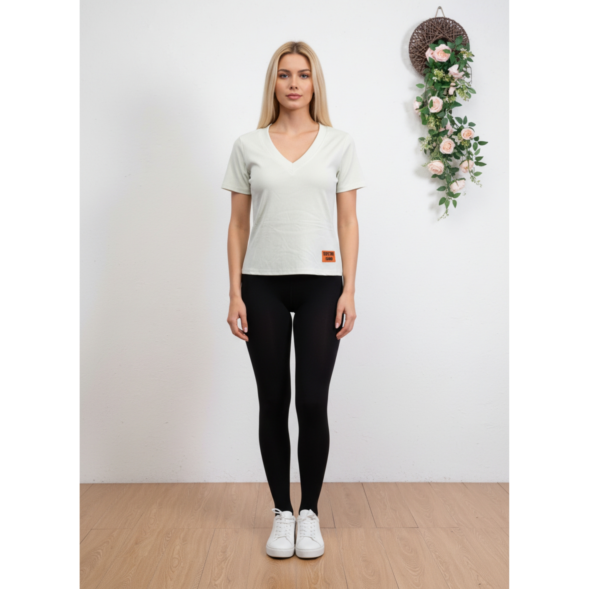 PACK 2 POLERAS MUJER ACANALADA DELGADA MANGA CORTA ELASTICADA A618 - 3