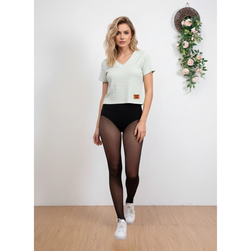 PACK 2 POLERAS MUJER ACANALADA DELGADA MANGA CORTA ELASTICADA A618 - 4