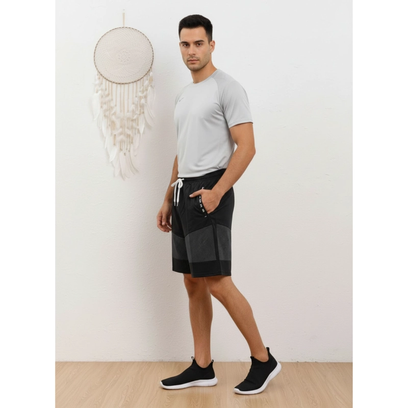 PACK 2 SHORT BERMUDA DEPORTIVO LISO HOMBRE BOLSILLOS CIERRE A559 - 4