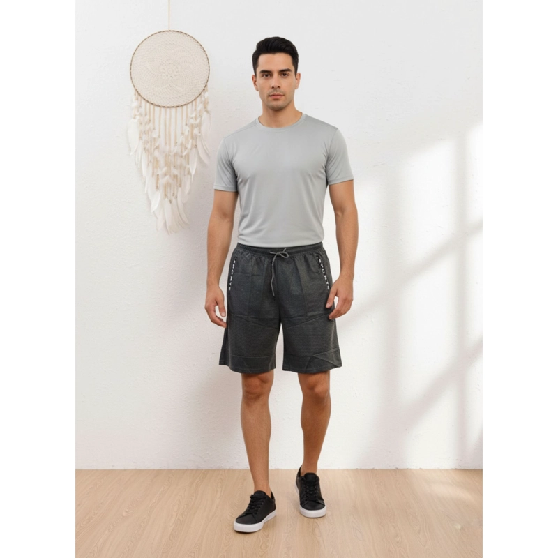 PACK 2 SHORT BERMUDA DEPORTIVO LISO HOMBRE BOLSILLOS CIERRE A559 - 5
