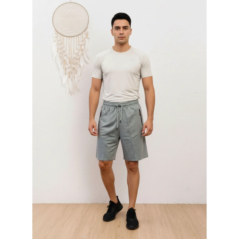 PACK 2 SHORT BERMUDA DEPORTIVO LISO HOMBRE BOLSILLOS CIERRE A559 - 6