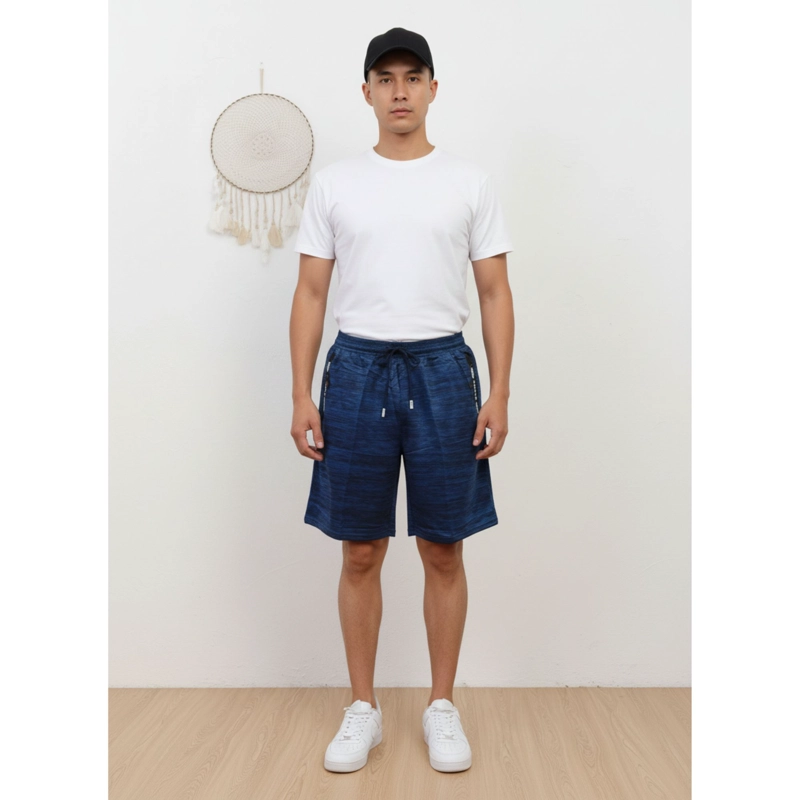 PACK 2 SHORT BERMUDA JASPEADO DEPORTIVO HOMBRE BOLSILLOS CIERRE A557 - 3