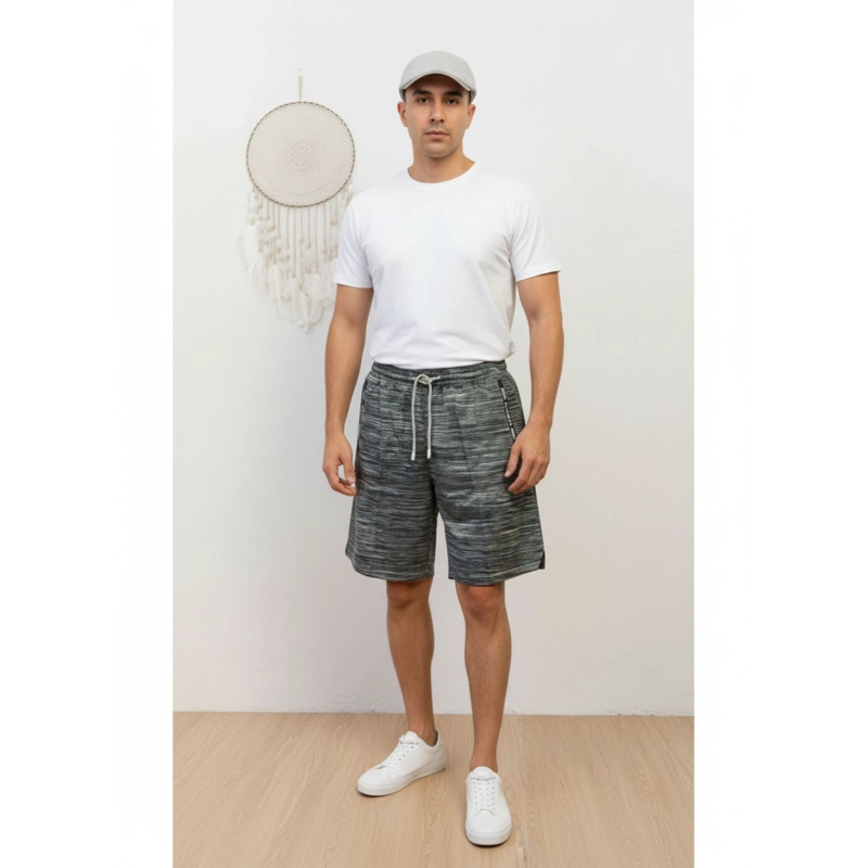 PACK 2 SHORT BERMUDA JASPEADO DEPORTIVO HOMBRE BOLSILLOS CIERRE A557 - 4