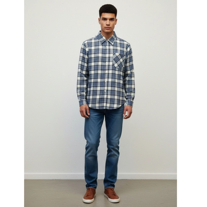 CAMISA LEÑADORA A CUADROS HOMBRE JUVENIL INVIERNO A1770 - 1
