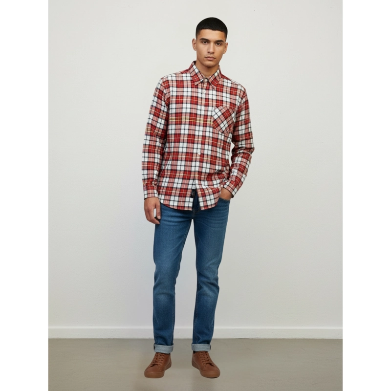 CAMISA LEÑADORA A CUADROS HOMBRE JUVENIL INVIERNO A1770 - 1