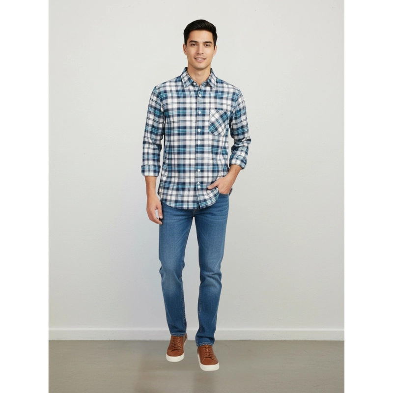 CAMISA LEÑADORA A CUADROS HOMBRE JUVENIL INVIERNO A1770 - 1