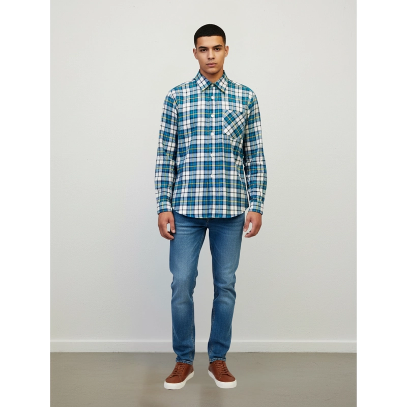 CAMISA LEÑADORA A CUADROS HOMBRE JUVENIL INVIERNO A1770 - 1