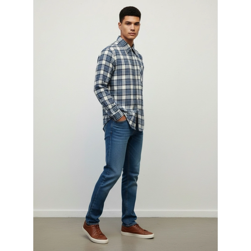 CAMISA LEÑADORA A CUADROS HOMBRE JUVENIL INVIERNO A1770 - 2