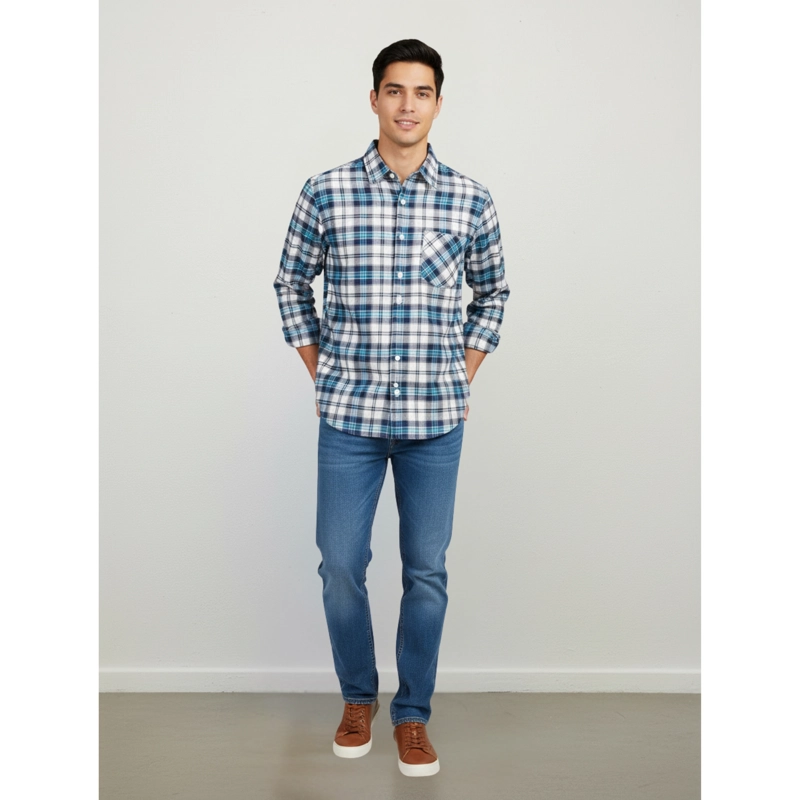 CAMISA LEÑADORA A CUADROS HOMBRE JUVENIL INVIERNO A1770 - 2