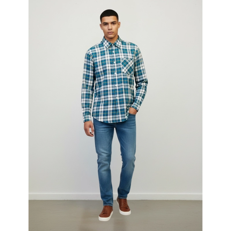 CAMISA LEÑADORA A CUADROS HOMBRE JUVENIL INVIERNO A1770 - 2