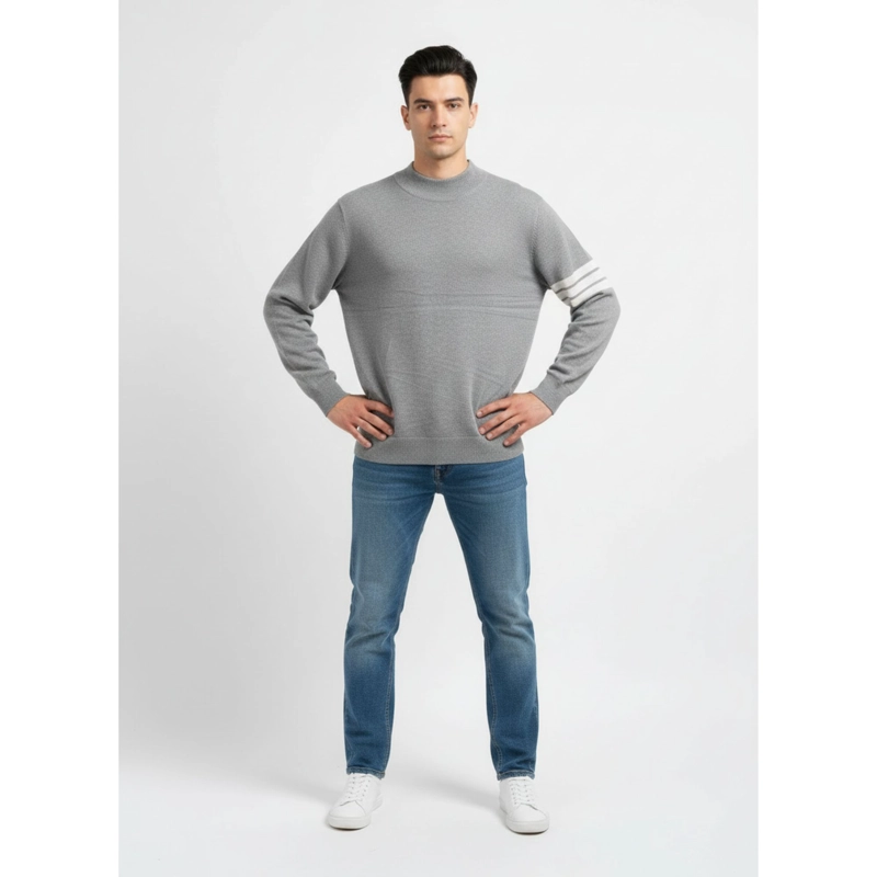 SWEATER HOMBRE CUELLO ALTO TEJIDO MANGA LARGA LISO 1375 - 1