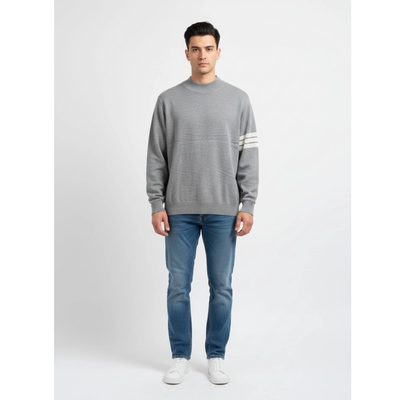 SWEATER HOMBRE CUELLO ALTO TEJIDO MANGA LARGA LISO 1375 - 2