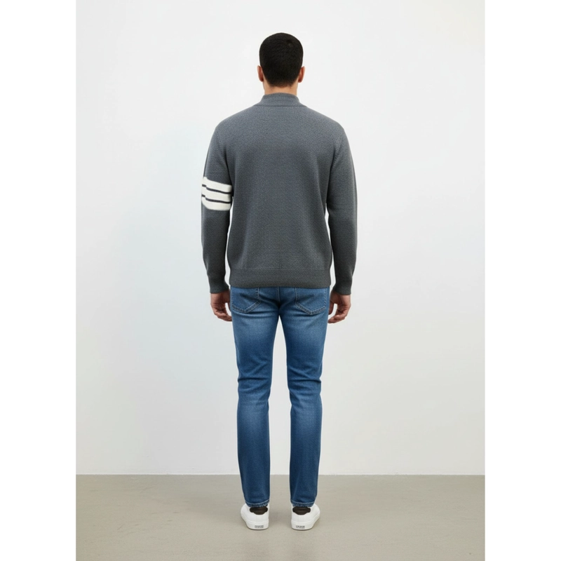 SWEATER HOMBRE CUELLO ALTO TEJIDO MANGA LARGA LISO 1375 - 3