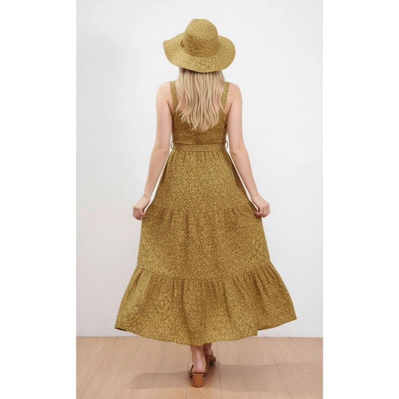 MAXI VESTIDO VERANO LARGO MUJER FLORAL PABILO 1092 - 2