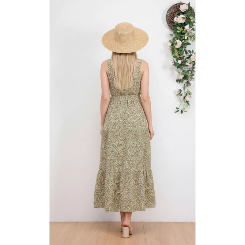 MAXI VESTIDO VERANO LARGO MUJER FLORAL PABILO 1092 - 2