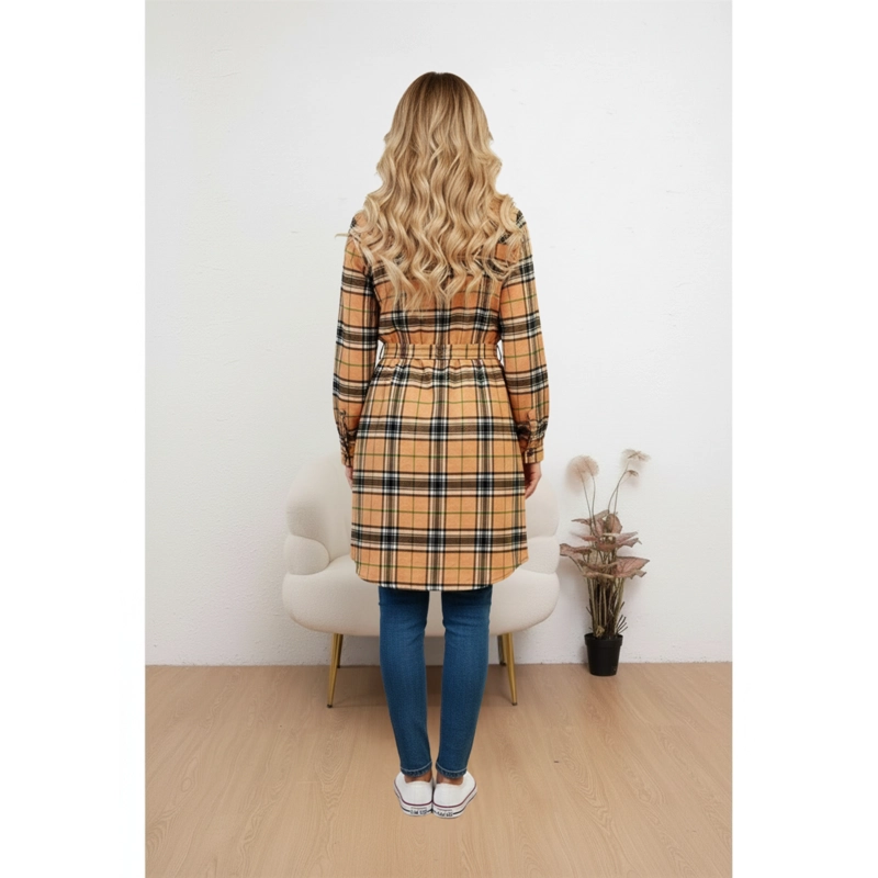 CAMISA LEÑADORA MUJER BLUSON MANGA LARGA GRUESA BOTONES A1653 - 3