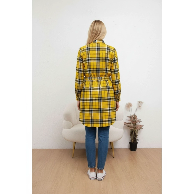 CAMISA LEÑADORA MUJER BLUSON MANGA LARGA GRUESA BOTONES A1653 - 3