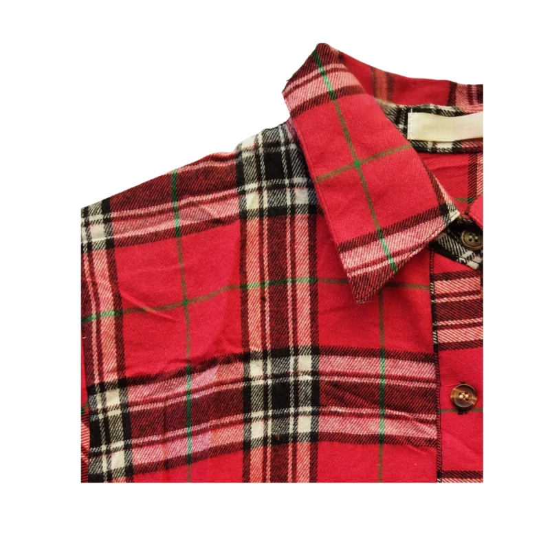 CAMISA LEÑADORA MUJER BLUSON MANGA LARGA GRUESA BOTONES A1653 - 4