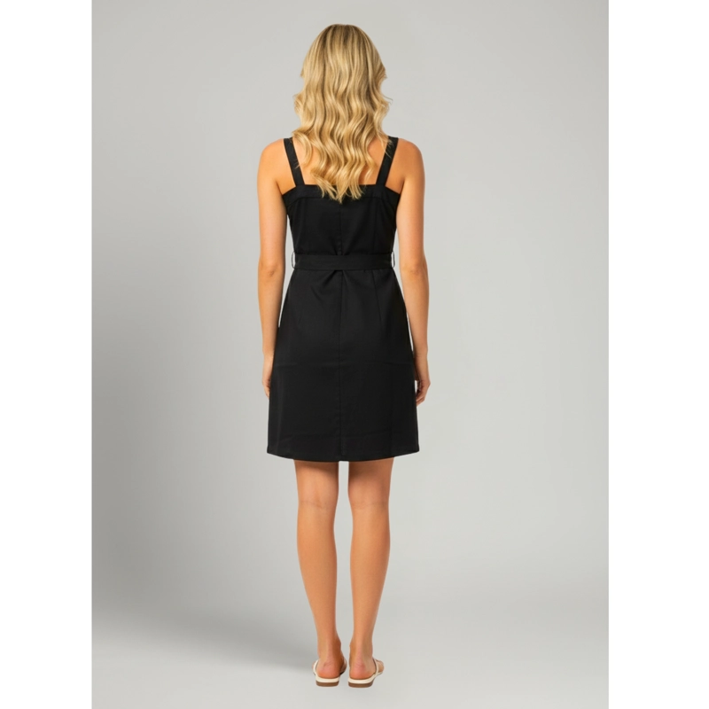 VESTIDO CORTO MUJER VERANO STRAPLESS PABILOS CON CINTURON A881 - 3