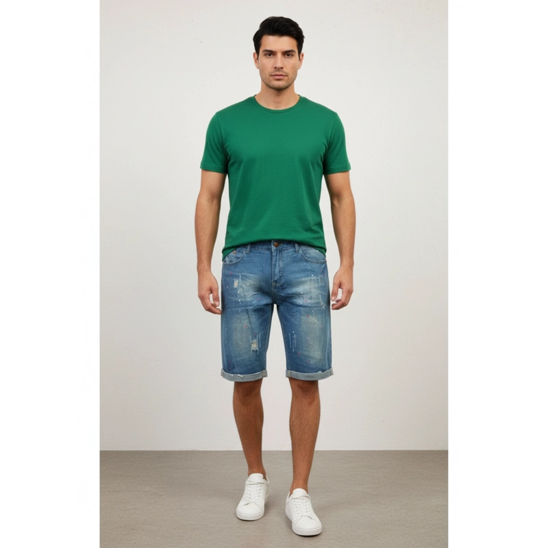 SHORT BERMUDA JEANS HOMBRE CASUAL URBANO TENDENCIA A2056 - 2