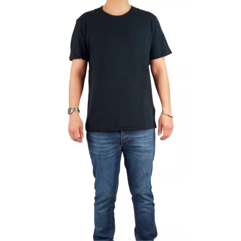 POLERA HOMBRE MANGA CORTA LISA ALGODON DEPORTIVA ELASTICADA 6609 - 3